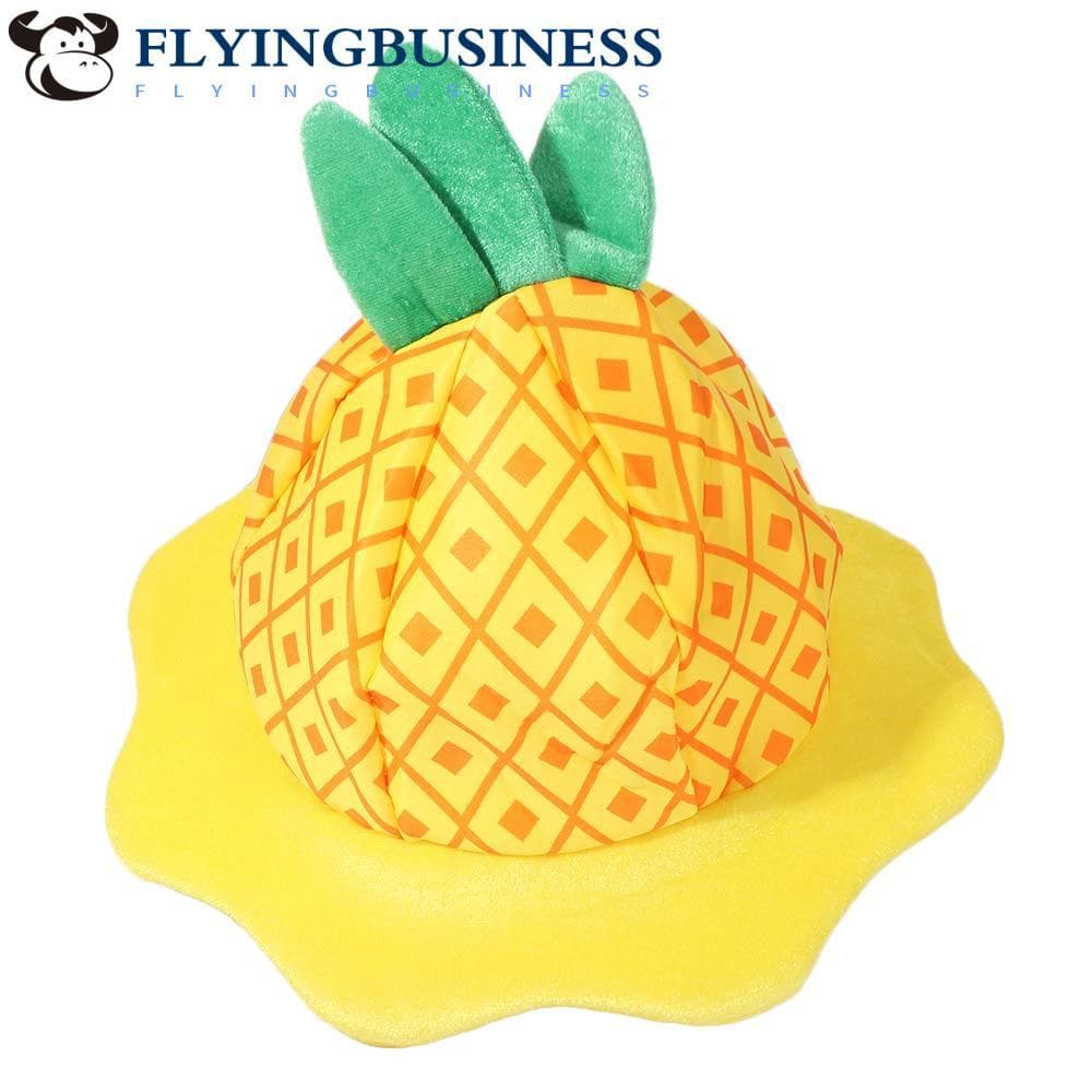 Chapéu De Abacaxi FLYINGBUSINESS , Frutas De Desenho Animado De Pelúcia Macio Engraçado , Capacete De Festa Ajustável Co