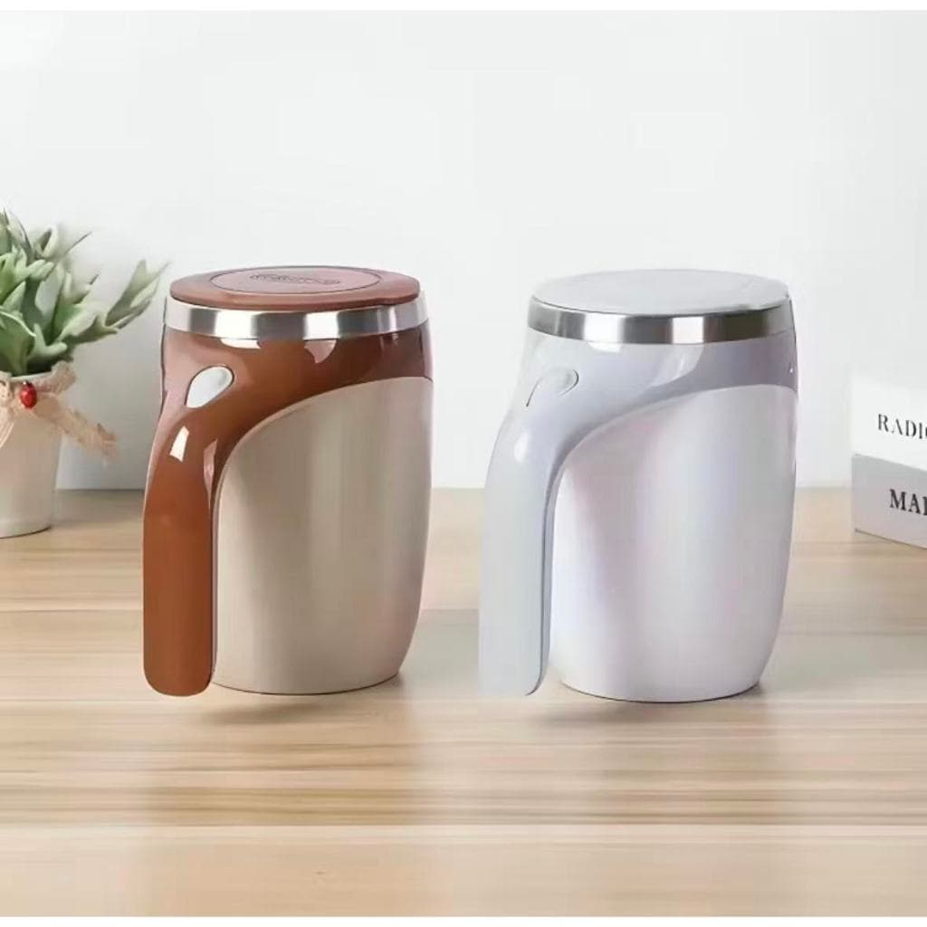 Copo Caneca Elétrico Misturador Magnético em Aço Inoxidável