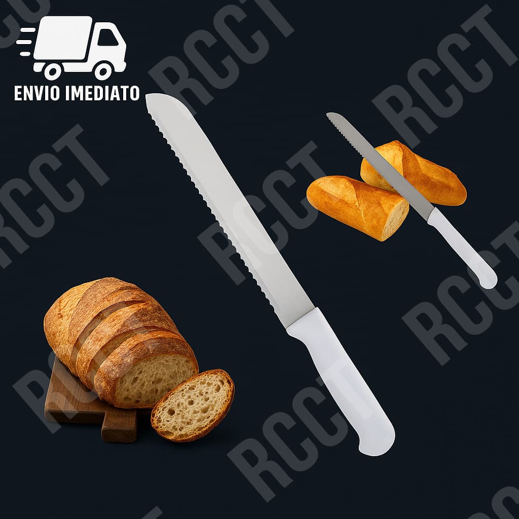 Faca de Pão Cozinha Serrilhada Corte Preciso Aço Inox