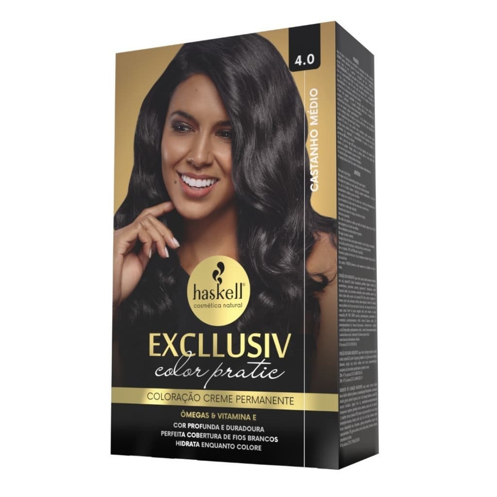 Kit Coloração Haskell Color Pratic 4.0 Castanho Médio