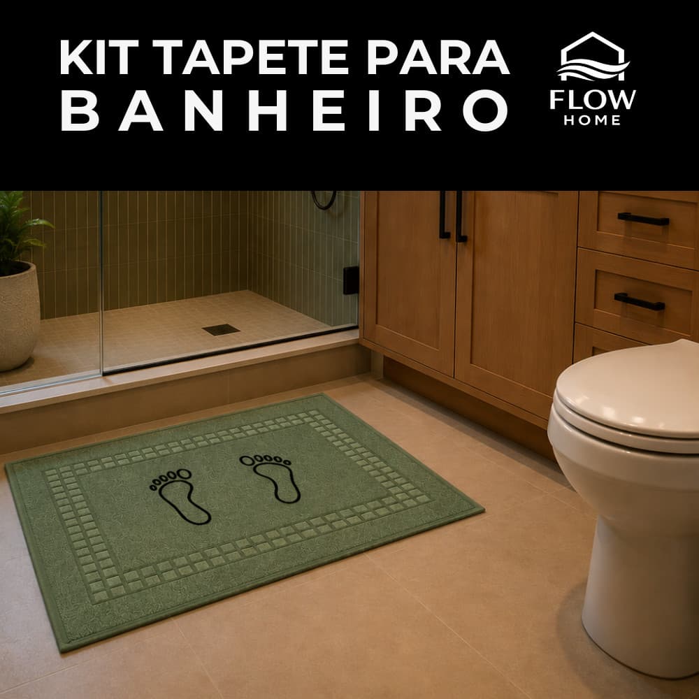 Kit 5 Tapetes de Piso Banheiro 45x70 100% Algodão Atoalhada Pezinho