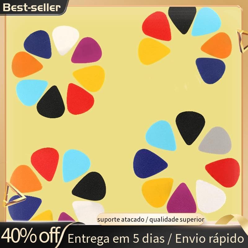 30 Peças Palhetas Para Guitarra Palheta Universal 0.46 0.71 0.96 Mm Colorida Sensação Confortável B