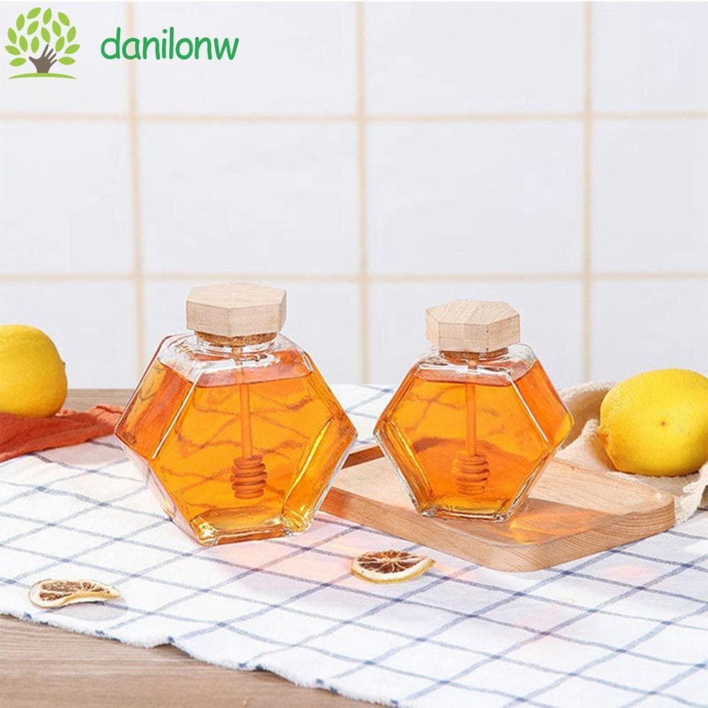 DANILO Honey Jar Home Resistente Ao Calor Com Dispensador De Cozinha De Vidro Dipper