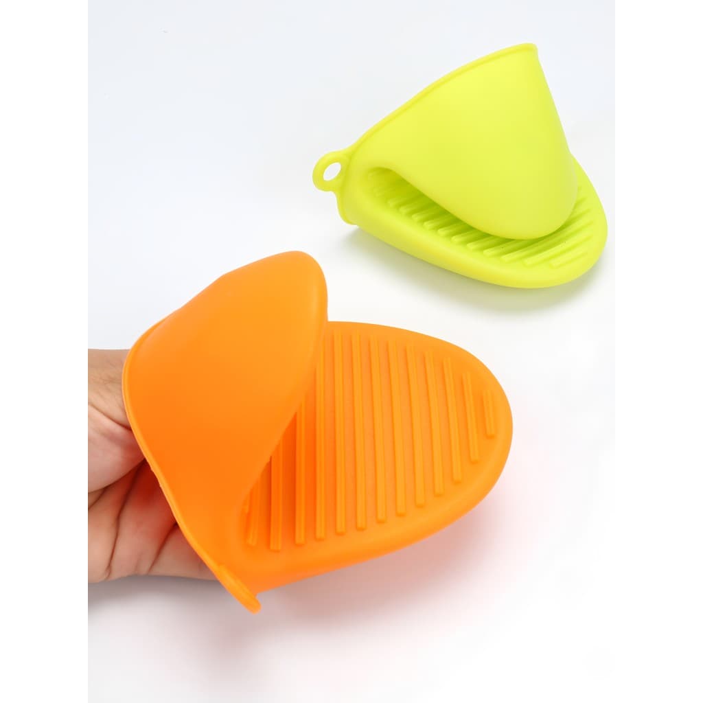 Cozinha Silicone Anti-escaldante luvas de alta temperatura cozimento forno luvas simples isolamento térmico prato titula