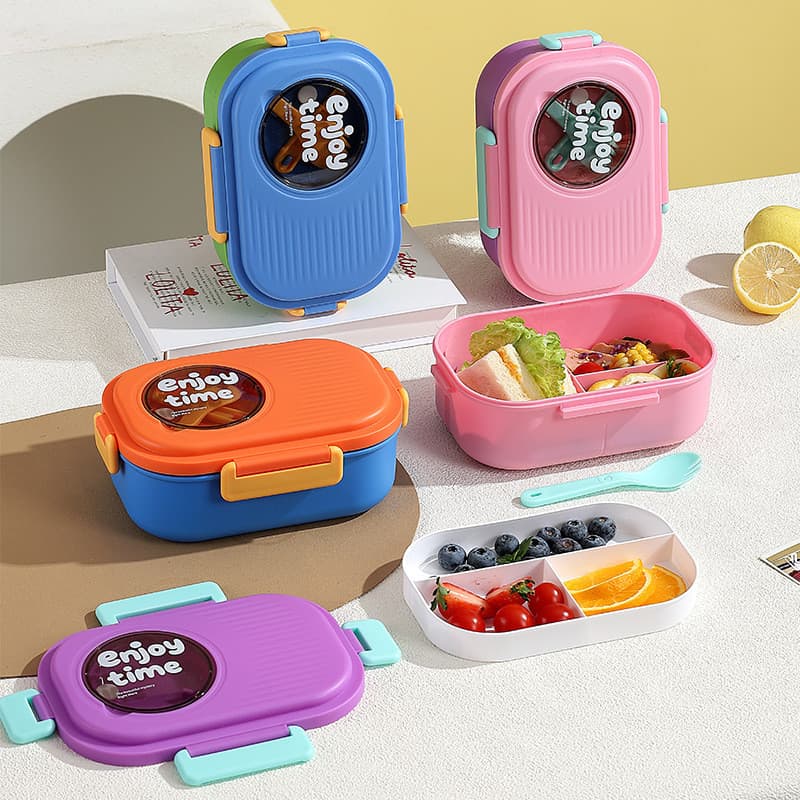 [Estoque pronto] Caixa Bento de camada dupla Trabalhador de escritório Meninas Lancheira de micro-ondas multigrade Lanch