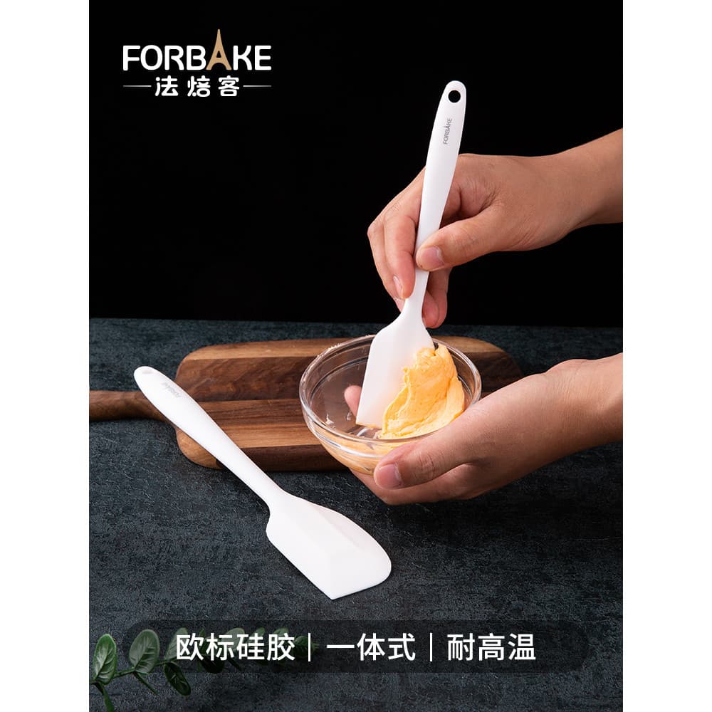 Espátula de Silicone para padeiro francês, espátula integrada para fazer bolo, creme, espátula de agitação, resistente a