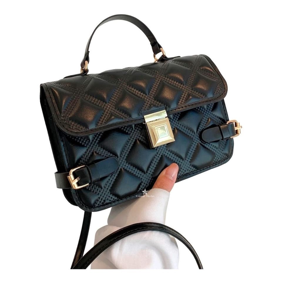 Bolsa feminina De Lado Festa fecho quadrado Oferta