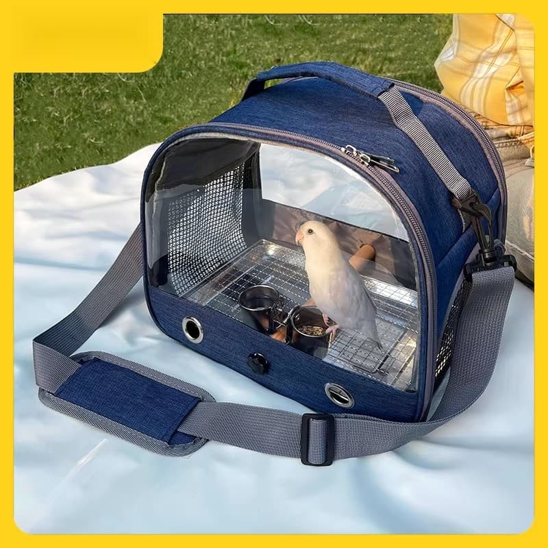 Papagaio outing saco respirável portátil gaiola pássaro saco peônia pele de tigre Xuanfeng pássaro outing mochila Takeaw