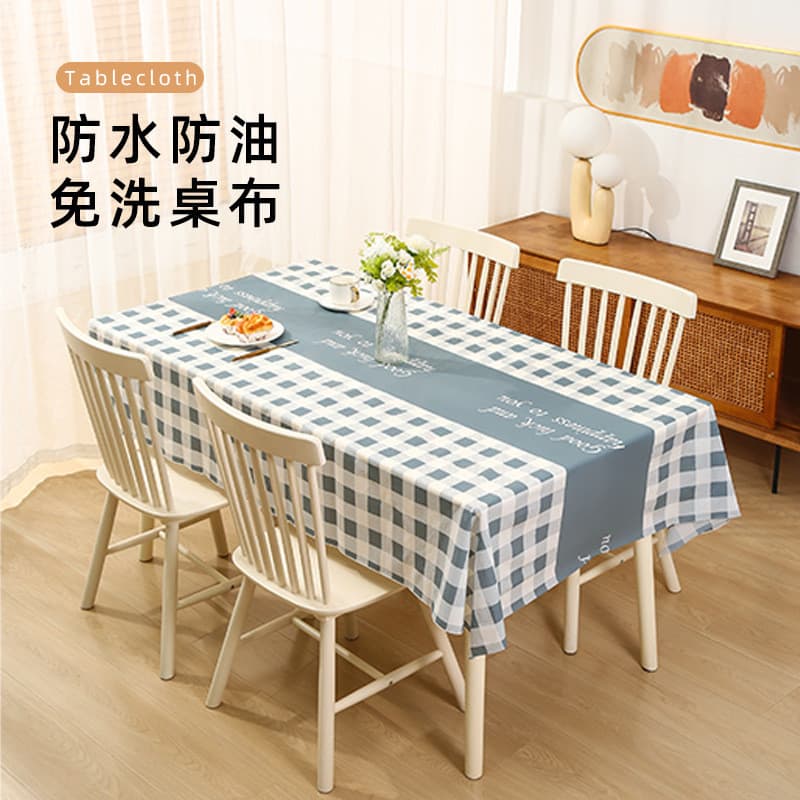 Toalha de mesa impermeável xadrez quente para mesa de jantar, resistente a altas temperaturas, lavável, não descartável,