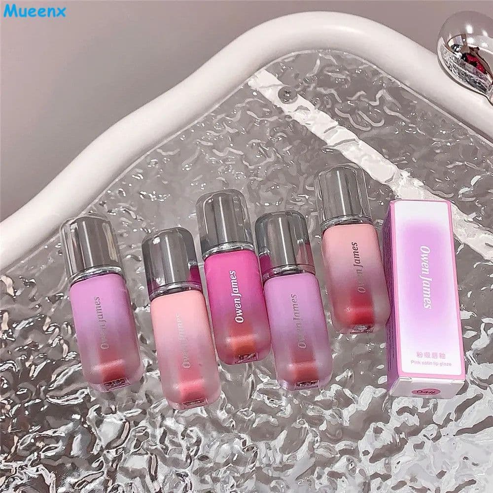 Gloss labial não pegajoso, sem transferência, com acabamento aveludado matte, 6 tons da moda, 6 cores, para todos