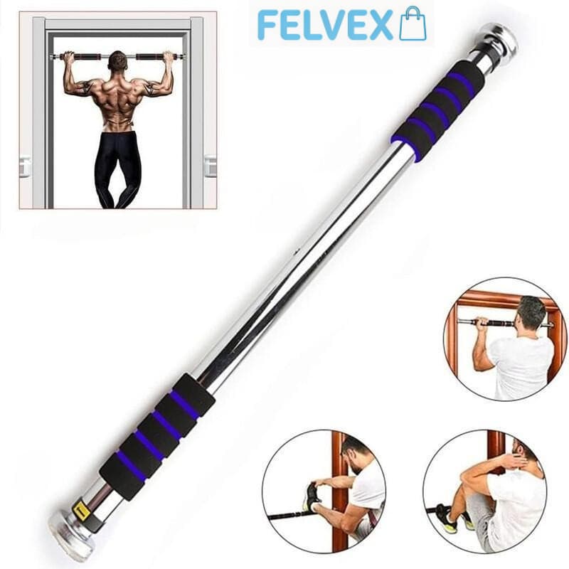 [FEL] Barra Fixa Flexão Porta Apoio Regulável (64 -100 CM), Equipamento De Musculação Regulável Sem Furação