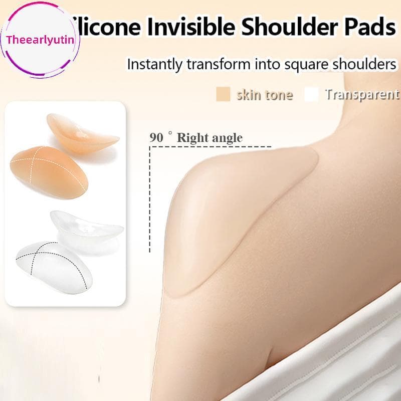 theearlyutin Almofadas De Ombro De Silicone Ângulo Reto Thiened Ampliado Oito Pontos Cinco Milímetros Para Mulheres Tern