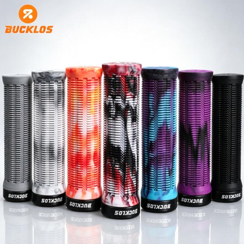 BUCKLOS Mountain Bike Guiador Aperto 22.2mm Borracha Apertos De Bicicleta À Prova De Choque Alças Antiderrapante Ciclism