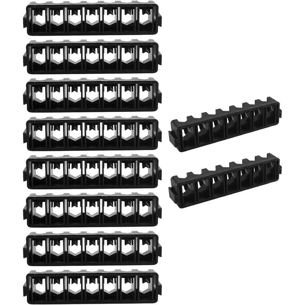 Suporte para Brocas de Furadeira, Barra de Fixação de Brocas, Fina, Preta, com 7 Furos, Compatível com Caixa de Ferramen