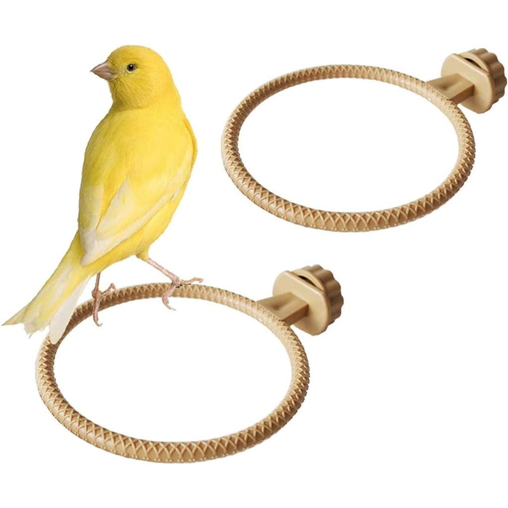 FOIBURELY Suporte de Plástico com 2 Anéis para Pássaros, Suporte Universal para Gaiolas de Canário, Tentilhão e Periquit