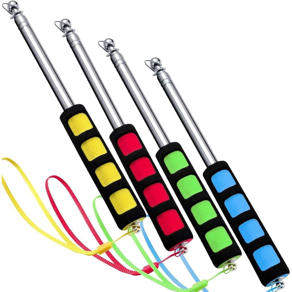 4 Peças de Ponteiro Telescópico para Quadro Branco, Ponteiro Retrátil para Professores, Extensível até 47 Polegadas para