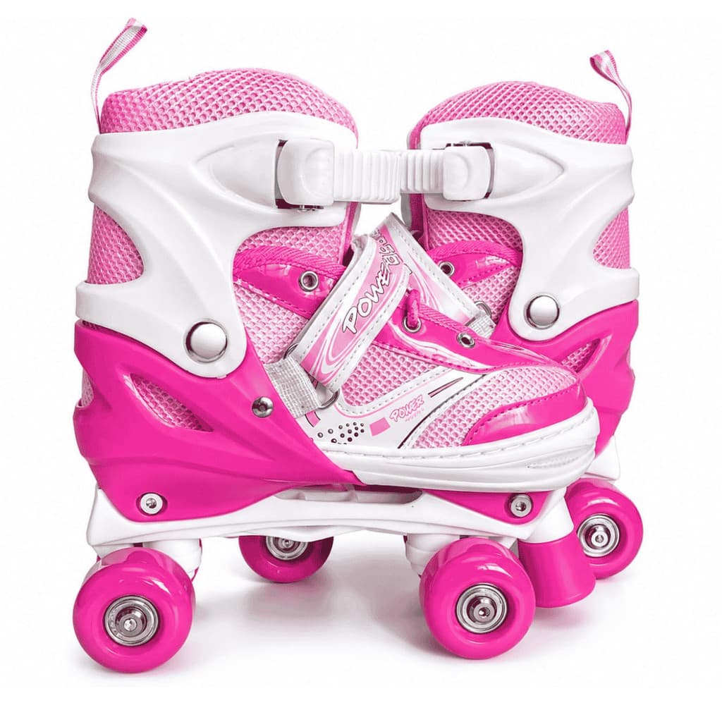 Patins Tradicional Quad Ajustável Infantil Regulável do n° 35 ao 38 Cor: Rosa