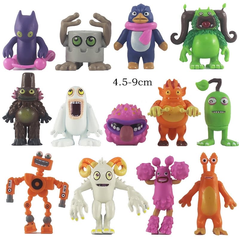 13Pcs/Set My Singinging Monsters Ação Figura De Brinquedo PVC Modelo Doll Wubbox Robô Maw Ghazt Figurines Kids Gift