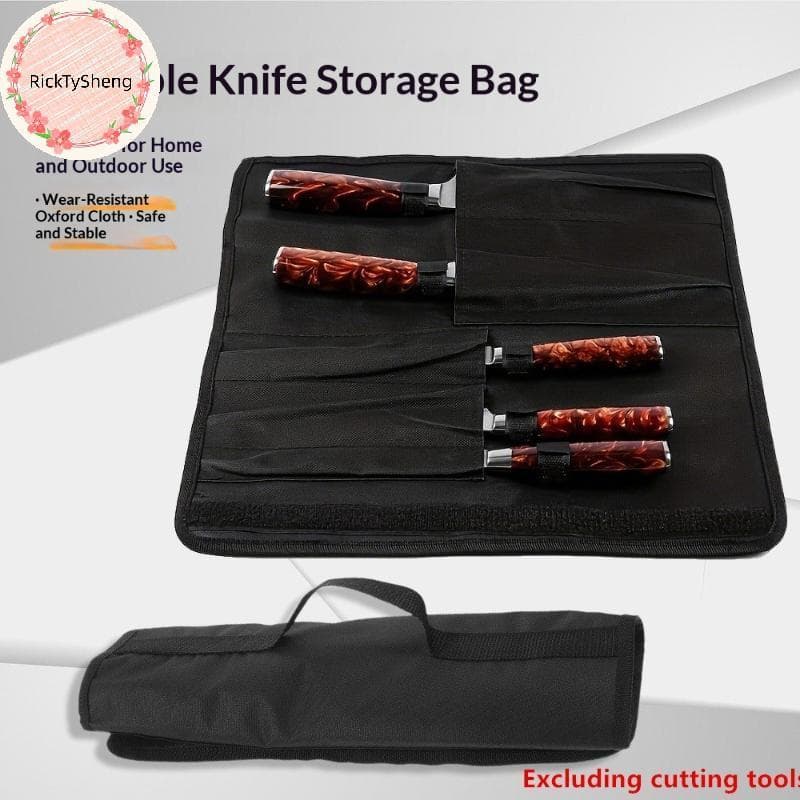 RTS Bla Chef Faca Rolo Saco 5 Poetas Carry Case Portátil Oxford Cozinha Facas Sacos De Armazenamento Durável Transportan