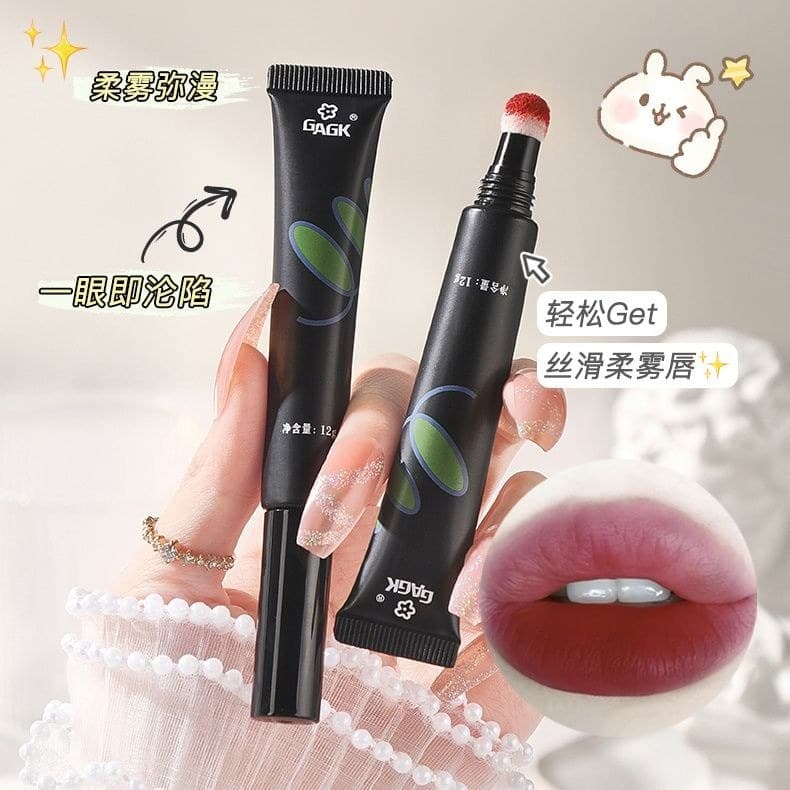 GAGK Reunindo Cabeça Almofada Lip Glaze Grande Capacidade 12g Estudante Lip Mud Squeeze Tipo Batom Cabeça Peluda260804PP
