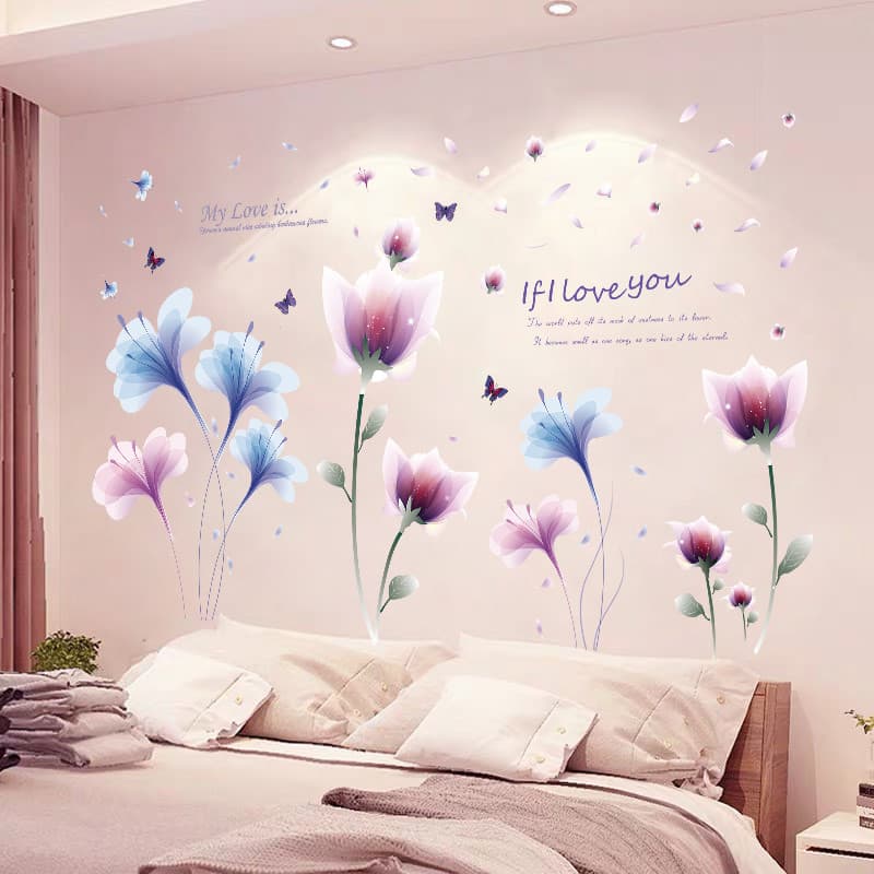3d tridimensional adesivos de parede quente quarto menina influenciador adesivos fundo decoração da parede papel de pare