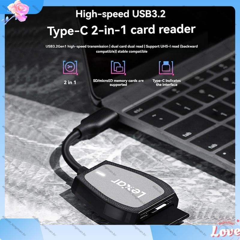 [Quick A] Leitor De Cartão USB 3.2 470U Type C Para Adaptador SD/TF , OTG De Memória Inteligente