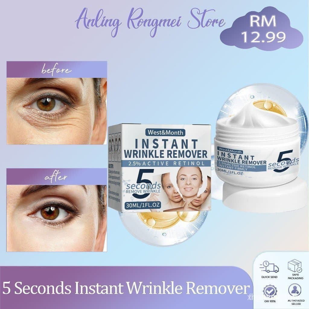 [EM NA MALÁSIA] Removedor Instantâneo de Rugas em 5 Segundos 30ml Antienvelhecimento Instantâneo Reduz Rugas Ret