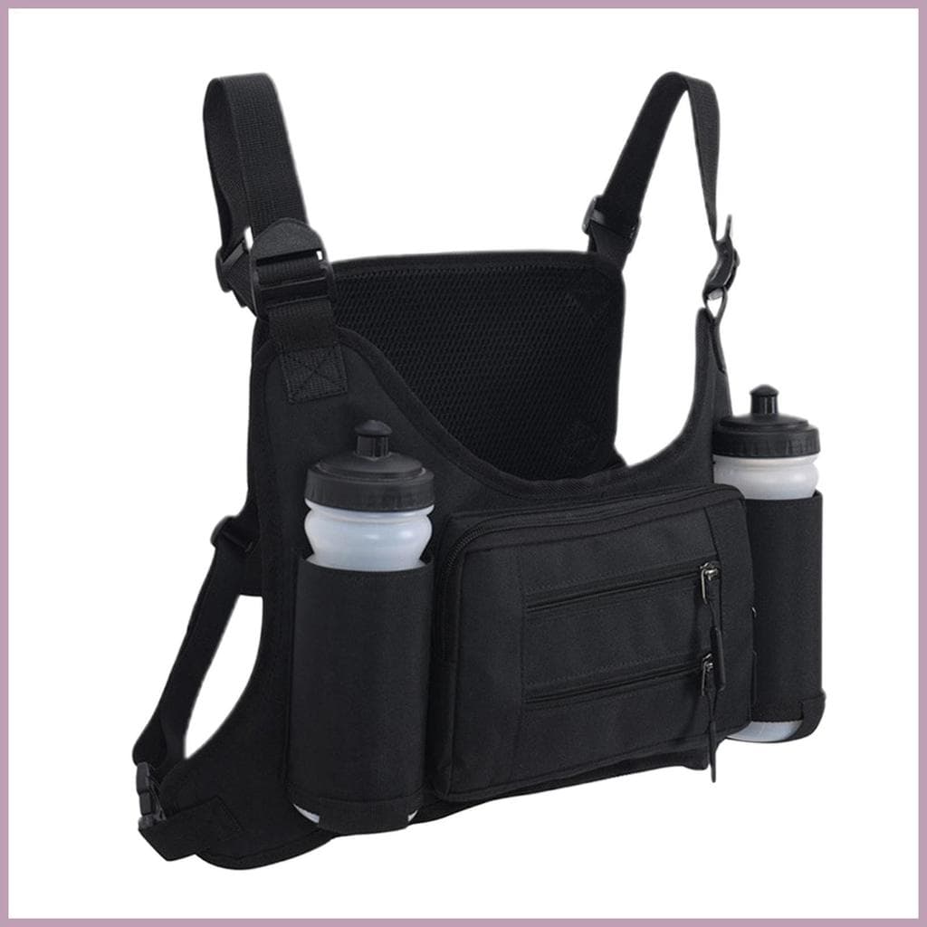 Saco De Peito Para Homens Ajustável Grande Capacidade Viagem Esporte Utilitário Pacote Colete Caminhadas Escalada hyss2b