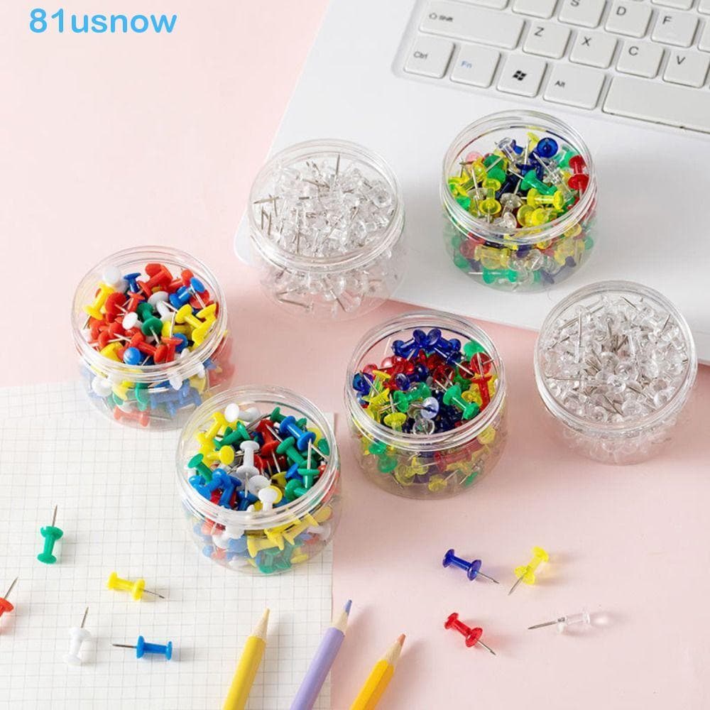 100 Pçs Pushpin Percevejo , Botões Pinos Placa De Plástico Tachas , Cartões De Parede Fotos Polegar