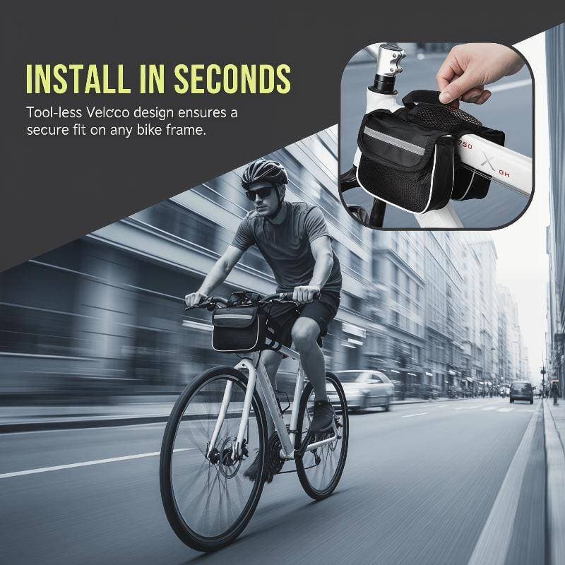 Aether Doublepartment Bike Front Frame Bag Resistente Às Intempéries Para Ciclismo Ao Ar Livre Novo