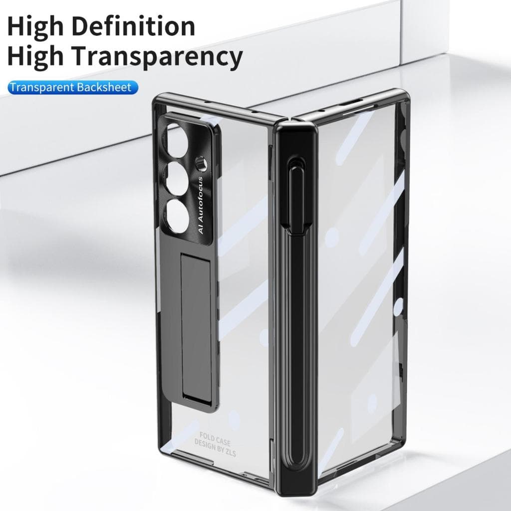 Capa De Proteção De Dobradiça Completa Para Samsung Galaxy Z Fold 8 Ultra 7 6 5 4 3 Suporte Embutido Slot Caneta Tela Fr