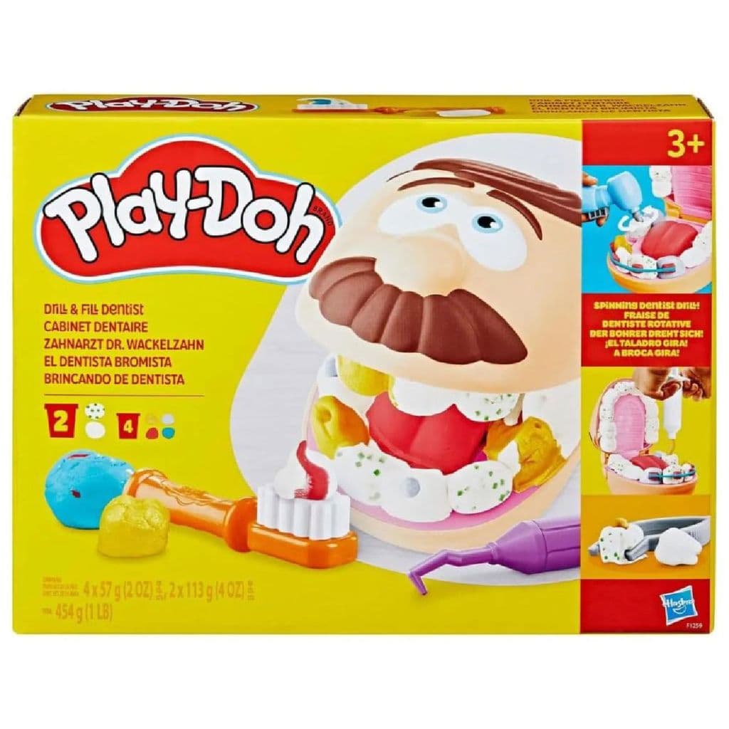 Massa de Modelar Kit Dentista Play-Doh Hasbro  Diversão Criativa de Consultório para Crianças