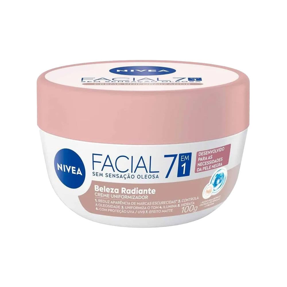 Creme Hidratante Facial Nivea Beleza Radiante 7 em 1 100g Uniformiza e Hidrata a Pele