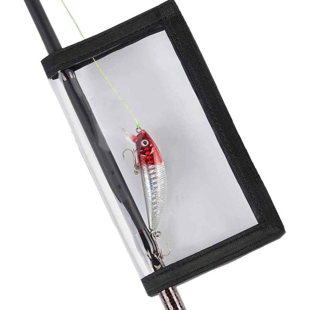 Novo estilo PVC transparente Velcro isca capa protetora suprimentos de engrenagem de pesca isca ferro peixe gancho isca
