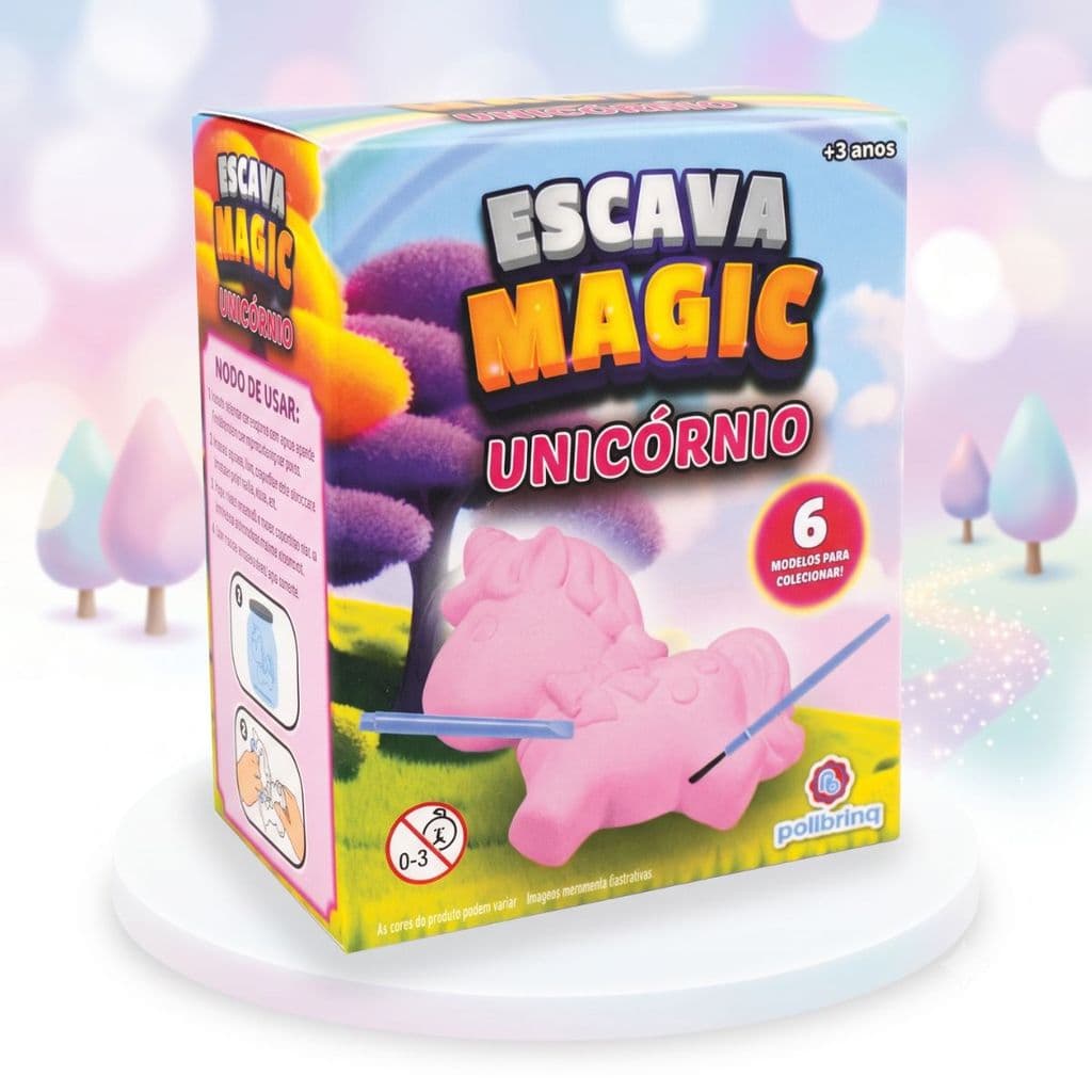 Brinquedo Escava Magic Unicórnio Kit Com Ferramentas