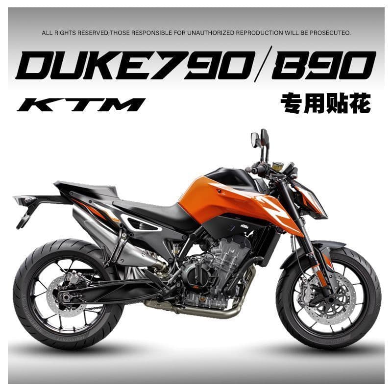 Kit Adesivo KTM Duke 790 890 Decal Carenagem Racing Impermeável Personalizado