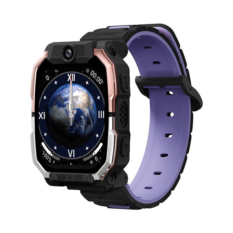 Smartwatch Infantil 4G com GPS Wi-Fi Chamada de Vídeo Botão SOS Câmera Dupla Tela 1,8