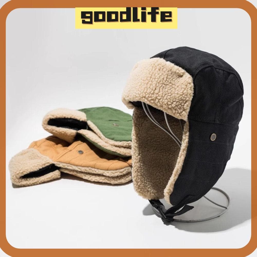 GOODLIVE OutdoorsThick Balaclava , Chapéus Bomber De Inverno Espessos À Prova De Vento , Acessórios Quentes Boné De Neve