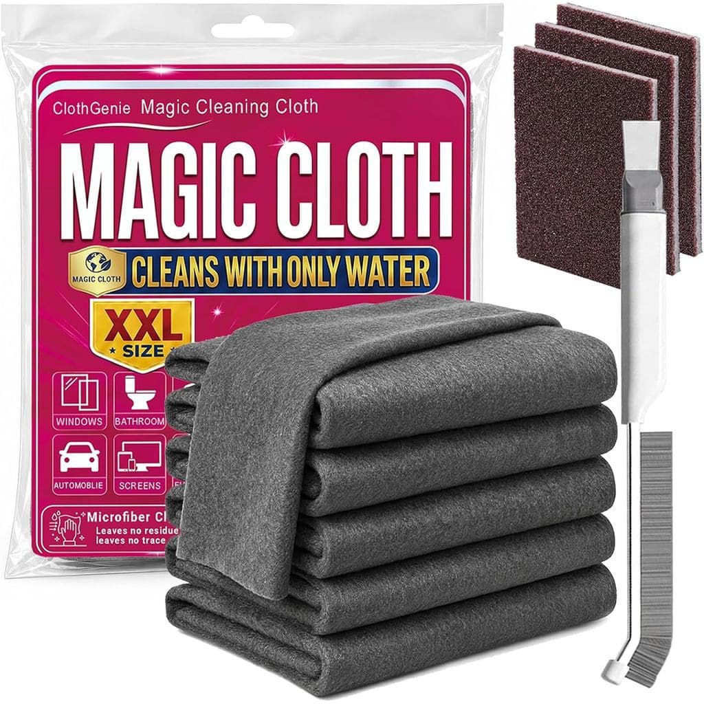 Pano de limpeza de microfibra espessado ClothGenieMagicCloth 11,8x15,7 polegadas, reutilizável, sem fiapos e não mancha.