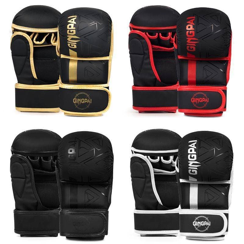Luvas de meio dedo MMA treinamento profissional Muay Thai luta crianças adulto ufc dedo luvas de boxe saco de boxe