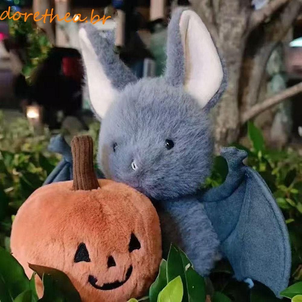 DORETHEA Bicho De Pelúcia De Morcego , Brinquedo De Desenho Animado Macio , Boneca De Porco Com Design Engraçado Cinza D