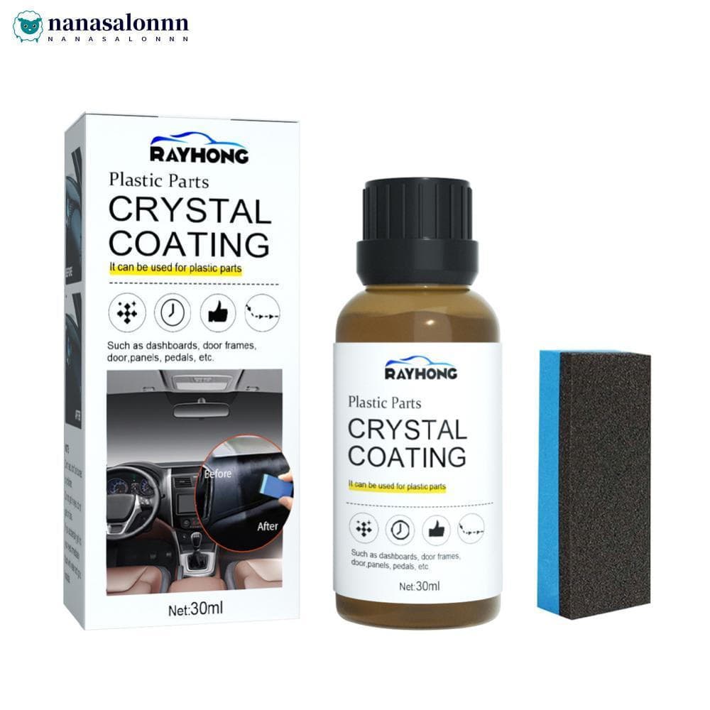 NANASALONNN 30ml Carro Plástico Restaurador Revestimento Polonês Couro Limpador Interior Assento Restauração Cera Acessó