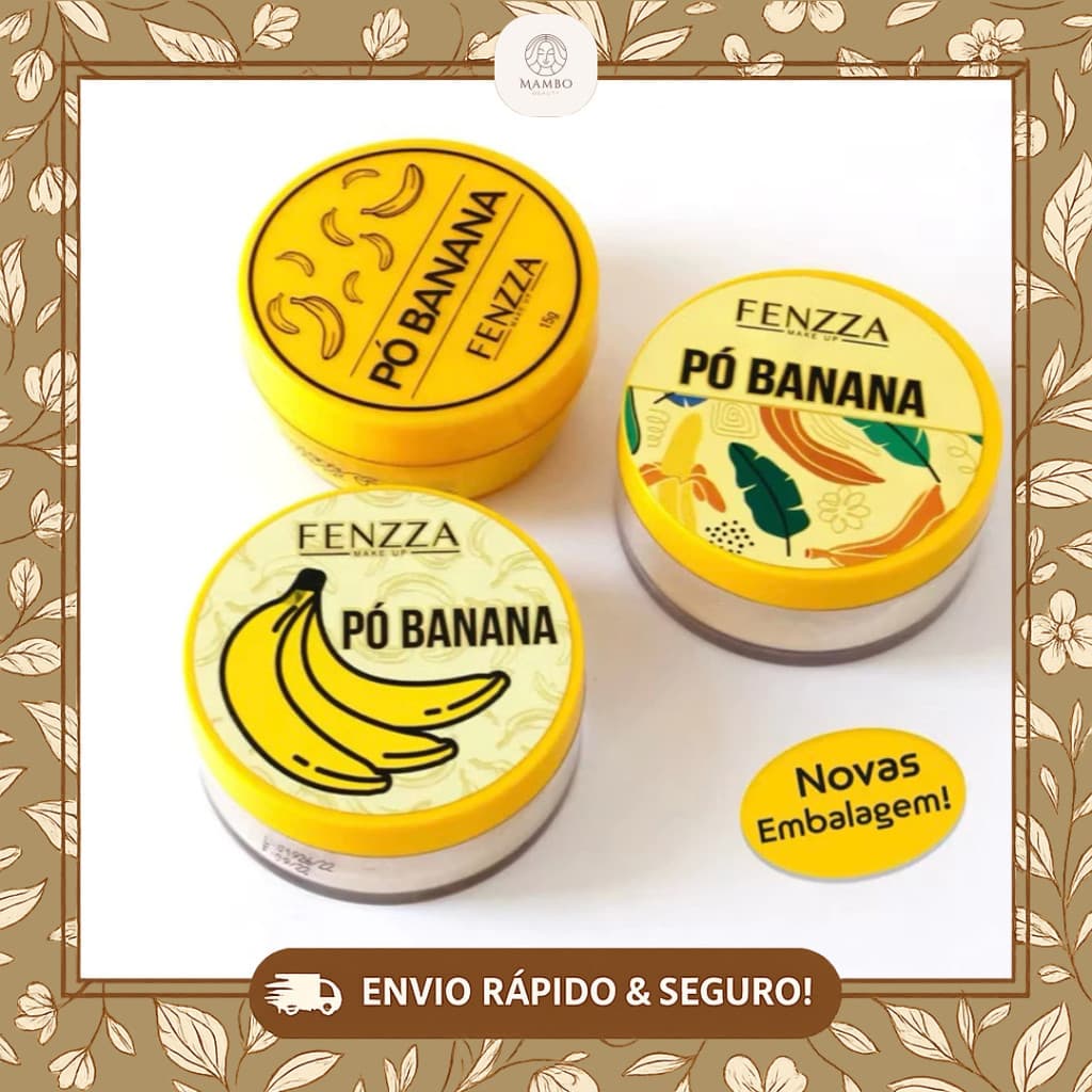Pó Banana Fixador Translucido Finalizador Fenzza