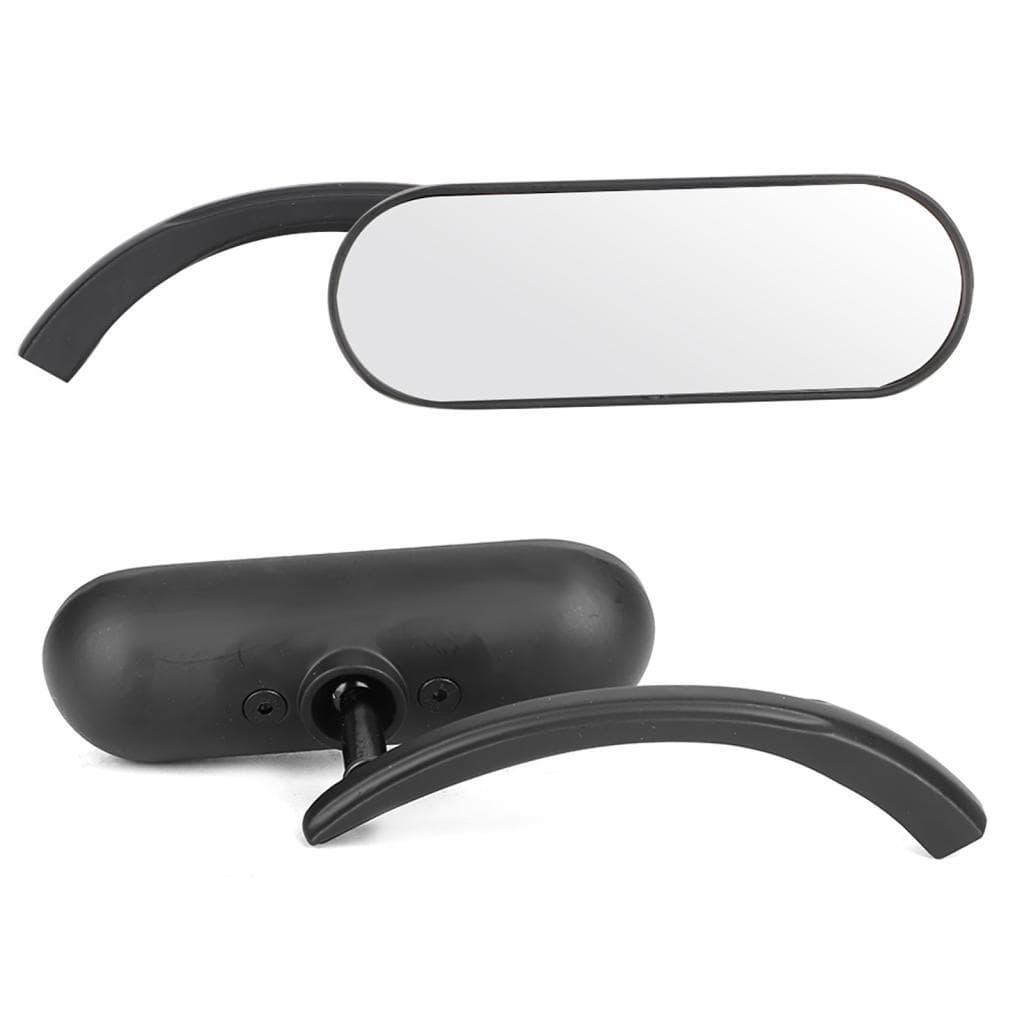 2pcs motocicleta preto mini espelho retrovisor oval para Honda Shadow 600/750/1100 ACE