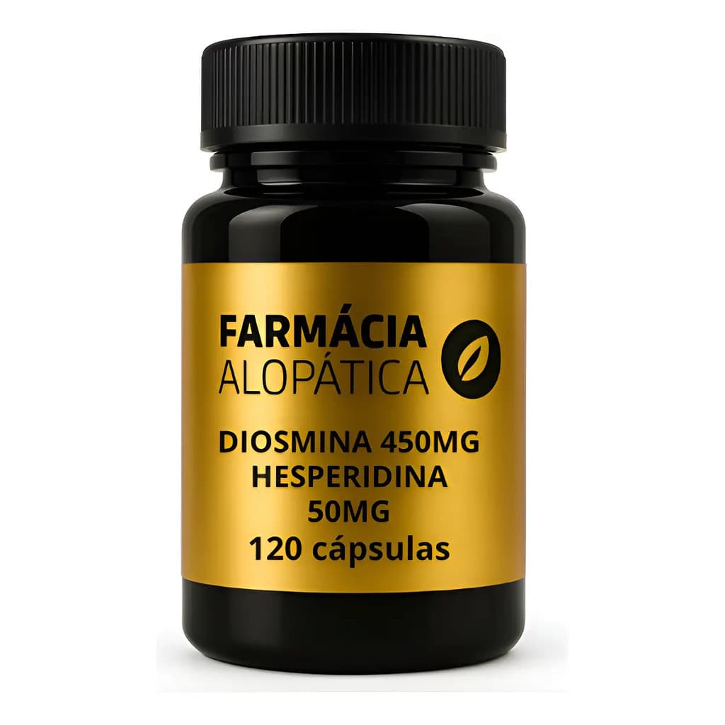Diosmina 450 Mg + Hesperidina 50 Mg 120 Cápsulas Sem Sabor