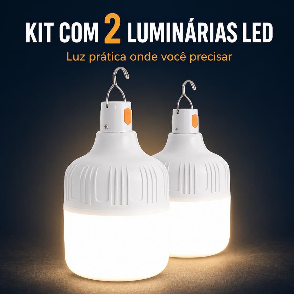 Lampião LED USB 1/2/4Uni Recarregável Ideal para Camping Pesca e Emergências Portátil Impermeável e Bateria de Longa