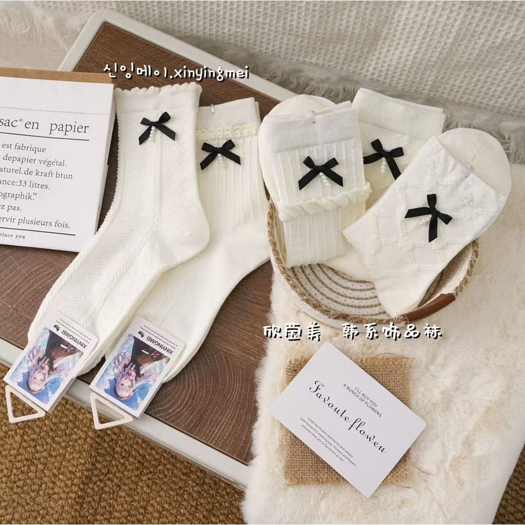 Lolita requintado Jacquard série jovem meias de pilha branca outono inverno senhoras fresco All-Match absorvente de suor