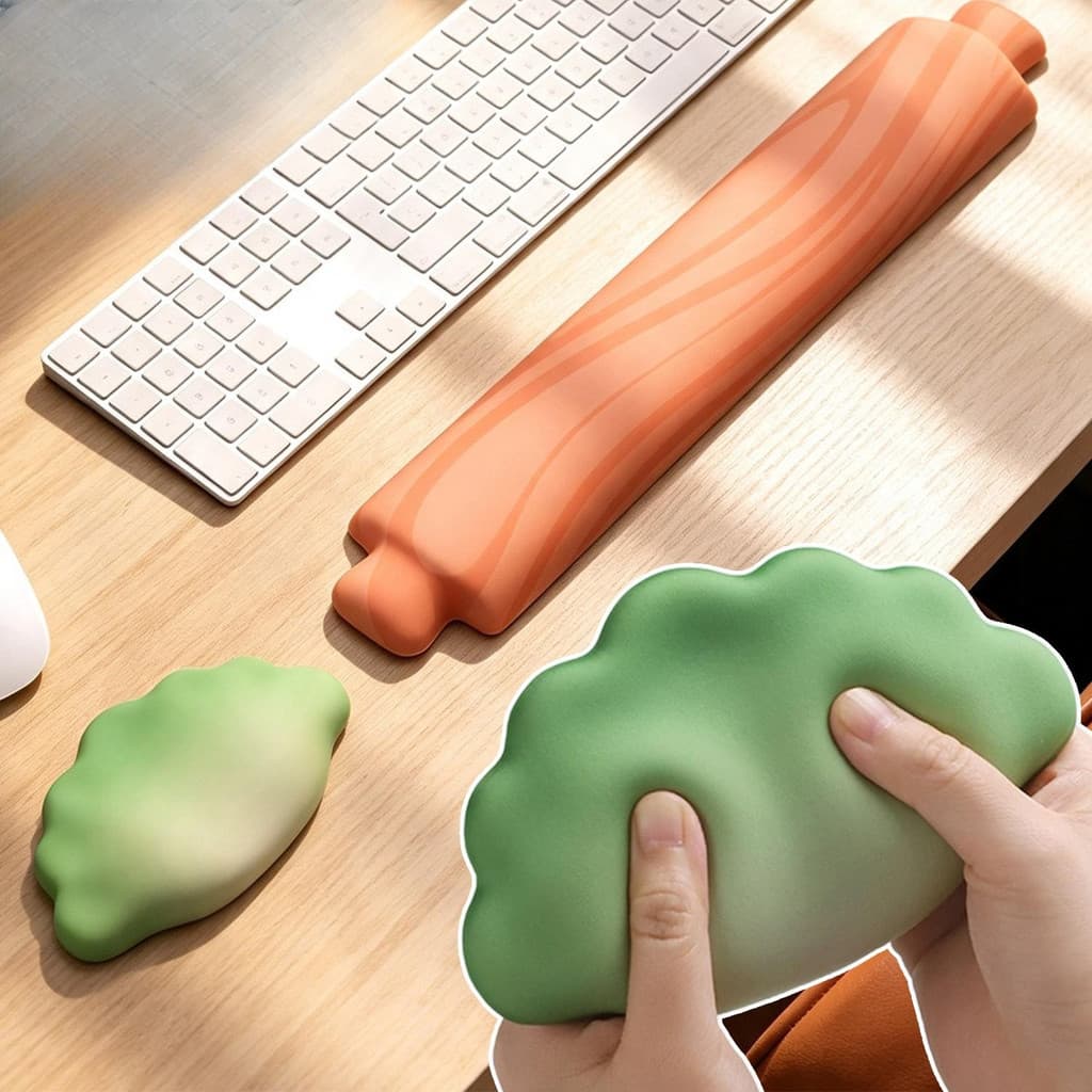 Almofada De Base Antiderrapante De Silicone De Recuperação Lenta , Adequada Para A Pele , Escritório , Jogos , Estudante