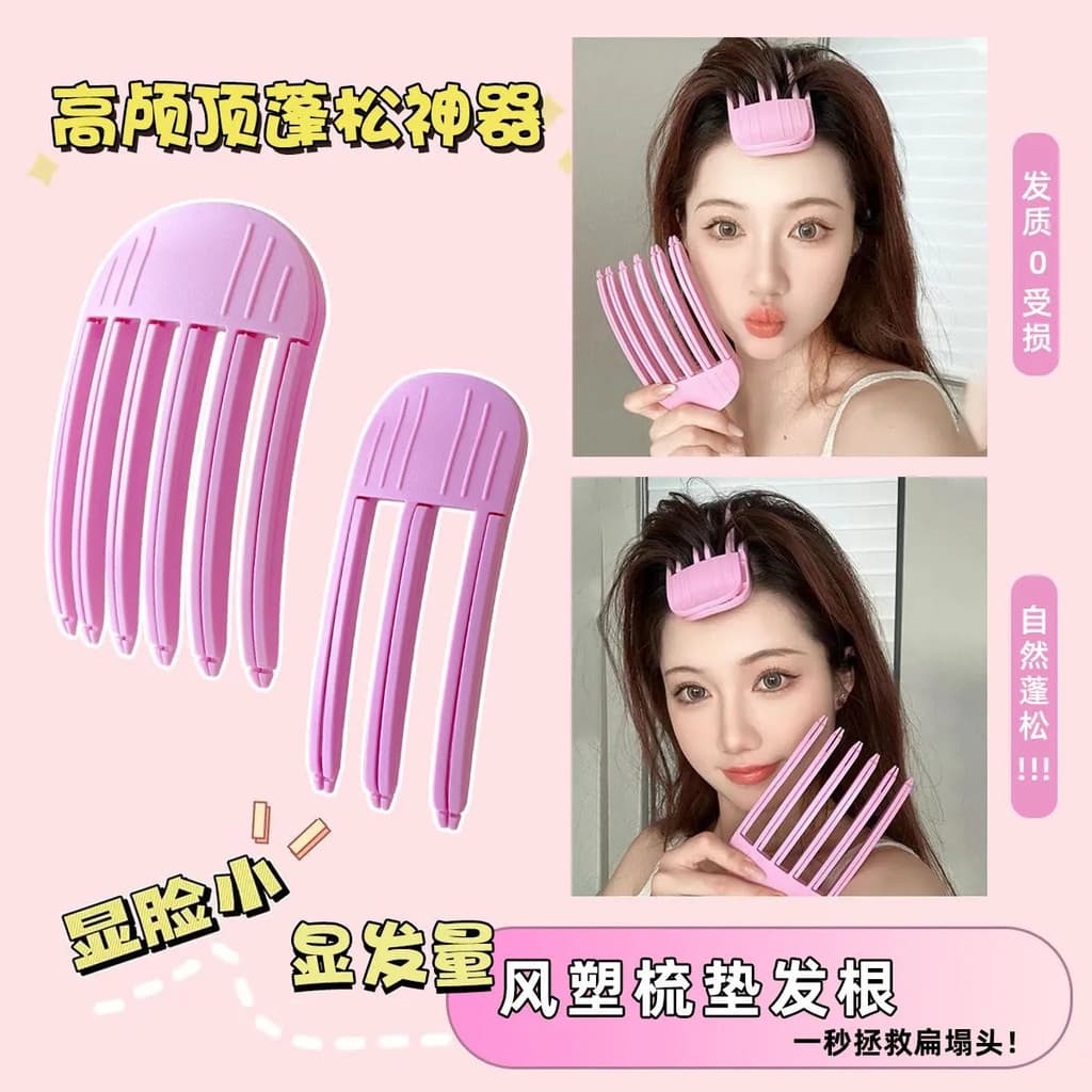 Escova volumizadora para modelagem de coroa e raiz, pentes de cabelo com 3 e 6 dentes