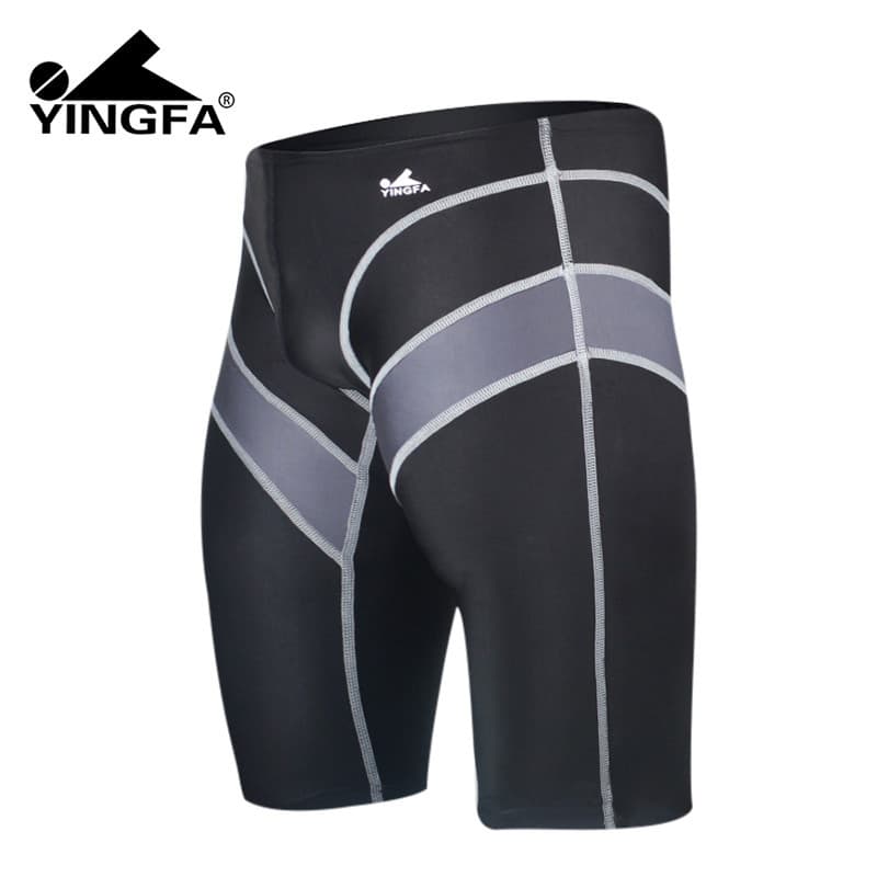 Yingfa calção de banho masculino de cinco pontos de secagem rápida calção de banho competição de treinamento de corrida